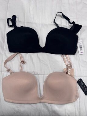 2 Yandy Convertible Strapless Bras in Black & Nude